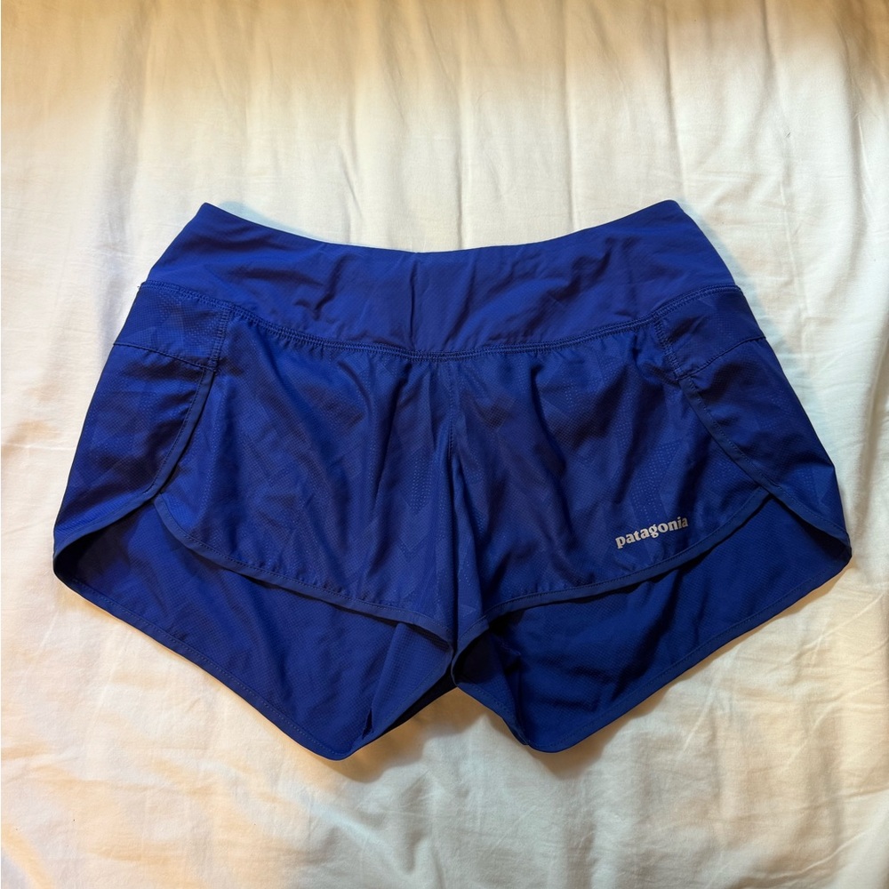 Patagonia Blue Athletic Shorts Quick-Drying Synthetic Fabric